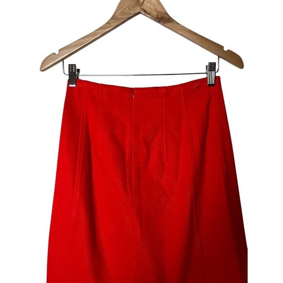 MM Lafleur Crosby Skirt Tangerine Textured Ponte Knit Stretch 4 1486 - Picture 4 of 6